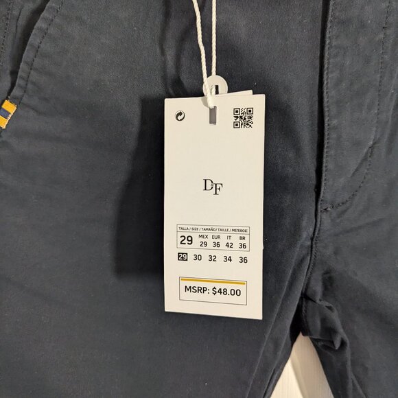 NWT Denim & Flower Navy Power Stretch Shorts - Picture 2 of 7